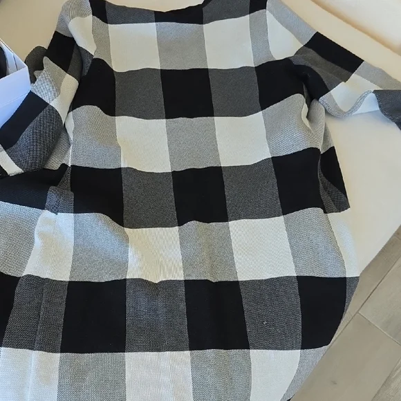 Nina Leonard Black and Gray Long Sleeve Dress - Picture 5 of 5